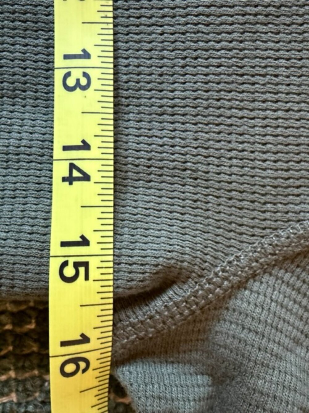 Boys Crewcuts Olive Green Waffle Hoodie Size M 8-9 - Picture 4 of 5